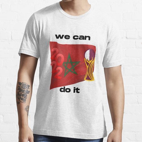 maroc world cup yes we can T-shirt Blanc