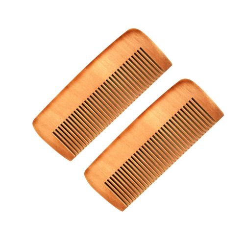 Kit de 2 Peignes en bois artisanal pour démêler cheveux et barbe