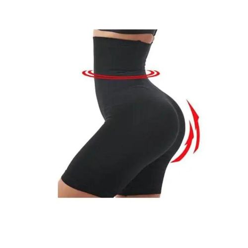 Short noire amincissant taille haute ventre plat