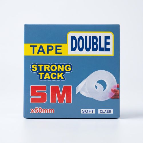 Ruban Adhésif Double Face Transparent Multifonctionnel 5M x 50mm