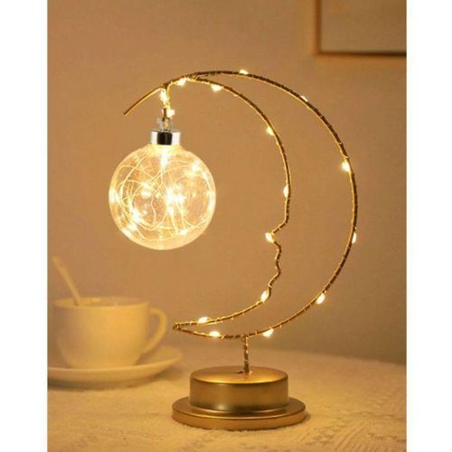 Lampe d'ambiance - Musulman - Lune et étoile - Fer - Intérieur - Douce lumière