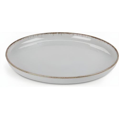 Assiette - En Grès Céramique - Pour Repas Quotidiens - Gris Ø19cm