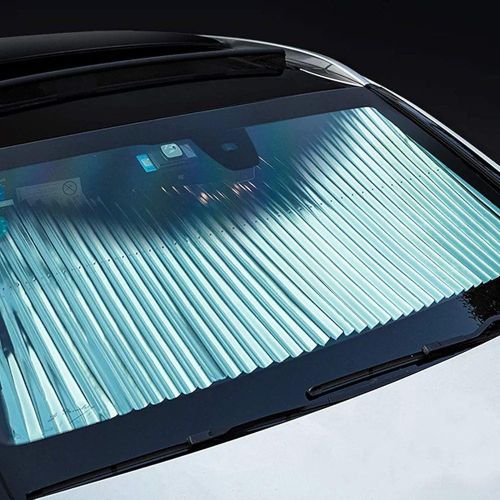 Pare-soleil rétractable pliable pour voiture, cache soleil de pare brise de voiture - Protection contre la chaleur