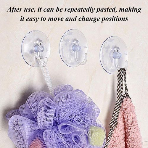 Pack 10 Crochets à Ventouse Transparente – Pratiques, Résistants et Réutilisables