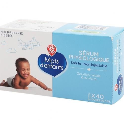 Sérum Physiologique Boite de 40 Unidoses de 5ml