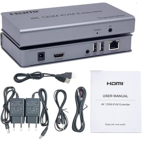 Extender HDMI KVM 4K 120M Émetteur+Récepteur