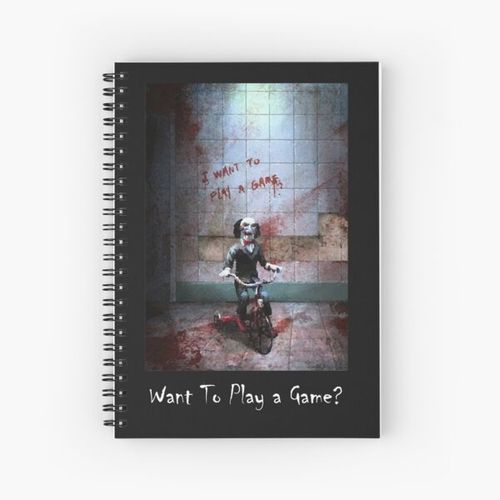 Billy The Puppet - Do You Want to Play a Game Spiral Notebook Bloc note