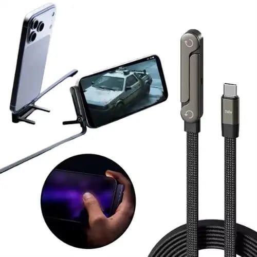 Câble Type C Multifonction Charge Rapide 240W avec Support Intégré