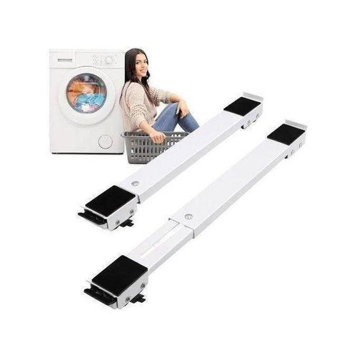 Base Mobile Argentée avec Roulettes Pivotantes pour Électroménager