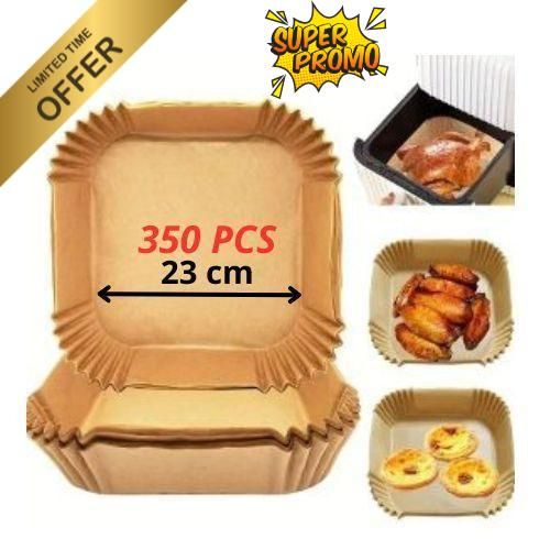 ورق خبز مربع للقلاية الهوائية - عبوة 350، نظيف ومريح