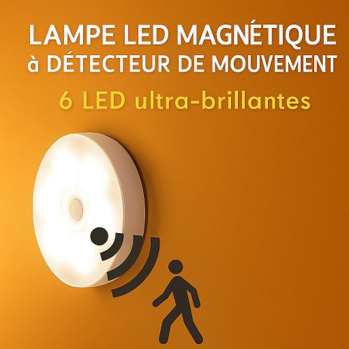 Lot de 3 Lampes LED avec Détecteur de Mouvement – 6 LED Ultra-Brillantes