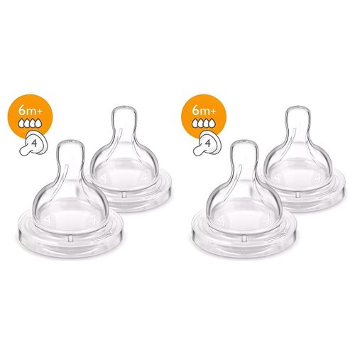 Tétines Bébé - Débit Rapide - Pour Bébés 6 Mois et Plus - Lot de 2