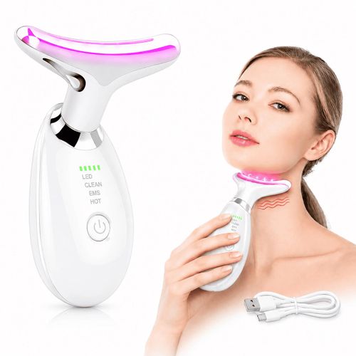 Appareil Anti-Rides IPL pour le Visage et le Cou – Réduction des Rides et Raffermissement de la Peau – Massage Beauté Rechargeable par USB – Soin Anti-Âge à Domicile