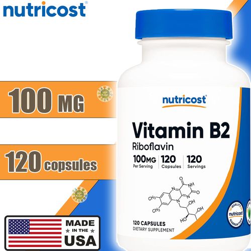 Riboflavin Vitamin B2, 400 mg, 30 Capsules