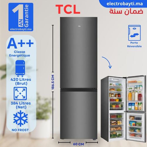 Réfrigérateur Combiné 384L à Refroidissement Performant