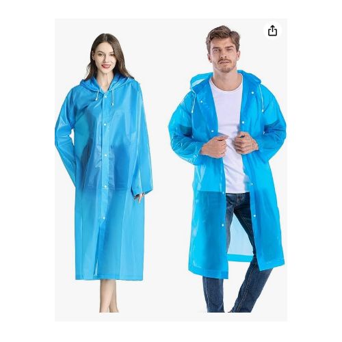 STANDARD Poncho de pluie transparent imperméable pour hommes et femmes, cape de pluie imperméable réutilisable, veste de pluie, accessoires de pluie respirants pour la randonnée, le cyclisme, le camping, les voyages