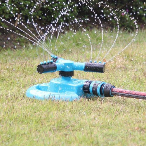 Arroseur de Jardin Automatique 360 Tête Rotative Mobile pour Irrigation de Pelouse et Serre