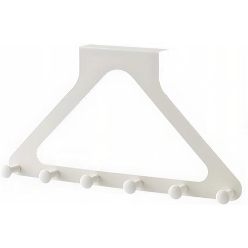 Porte-manteau mural design en forme de cintre avec 6 patères – Support décoratif multifonction pour vêtements,sacs et accessoires