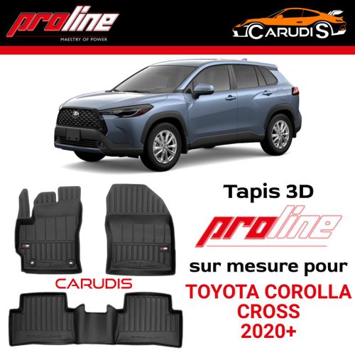 Tapis 3D de luxe Toyota Corolla Cross sur mesure exacte sans odeur impermable