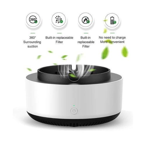 Cendrier multi-usages, fonction de purificateur d'air, anti-odeur, anti-fumée