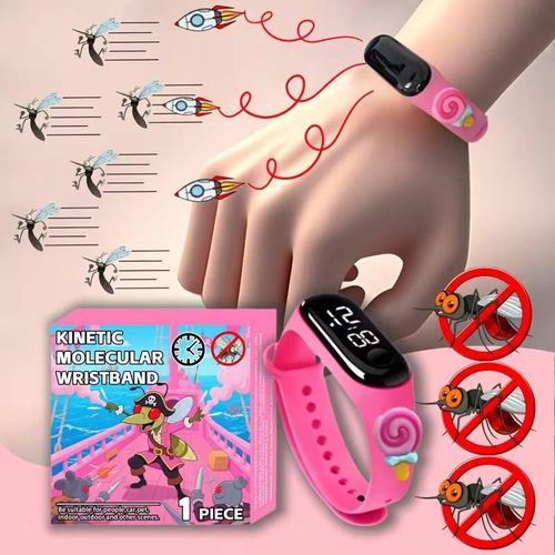 Bracelet anti-moustiques électronique, anti-moustiques pour le sport, anti-moustiques physique, écran tactile, élégant et décontracté, convient aux hommes et aux femmes