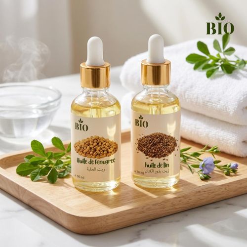 Duo Soin Cheveux 50 ml , Huile végétale Organic pour votre routine beauté