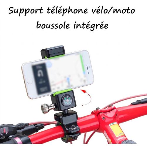 Support téléphone vélo/moto/ trotinette avec boussole intégrée – Sécurité & praticité au quotidien