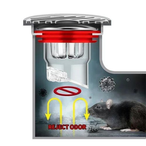 Bonde de sol anti odeurs, Bouchon anti refoulement silicone, Filtre évacuation douche cuisine salle de bain, Anti insectes drain