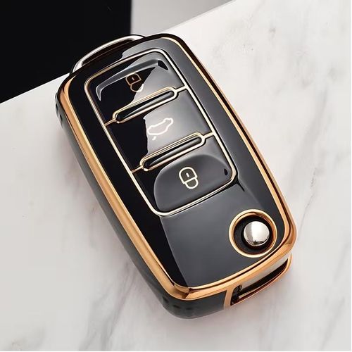 Housse pour Clé de Voiture – Étui de Protection Souple pour Télécommande, Compatible Volkswagen UP, Caddy, Touareg, Passat, Skoda Octavia, Seat Leon, Altea