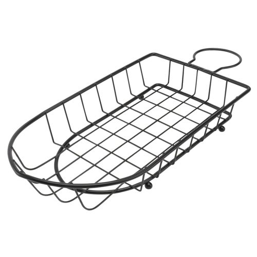 Panier en métal noir forme bateau