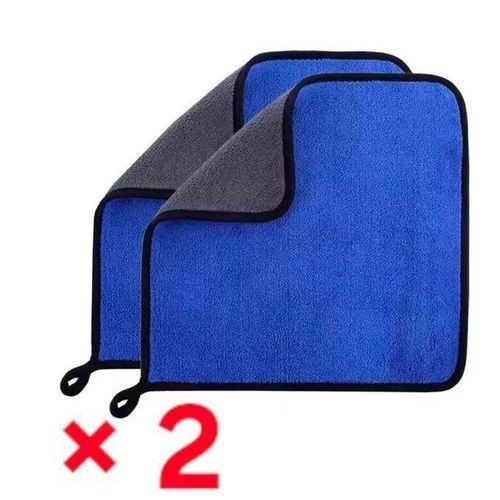 Lot de 2 Serviettes de nettoyage en microfibre Super absorbante, serviette de lavage de voiture professionnelle, lavage de vitres, chiffon de séchage, accessoires automobiles