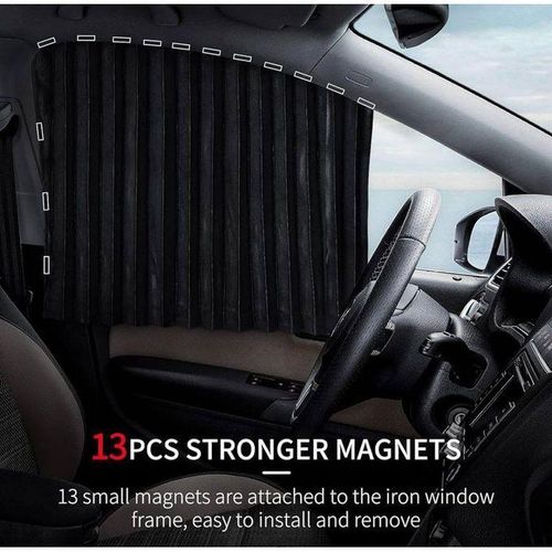 ٤ ستائر مغناطيسية لنوافذ السيارة لحماية من أشعة الشمس