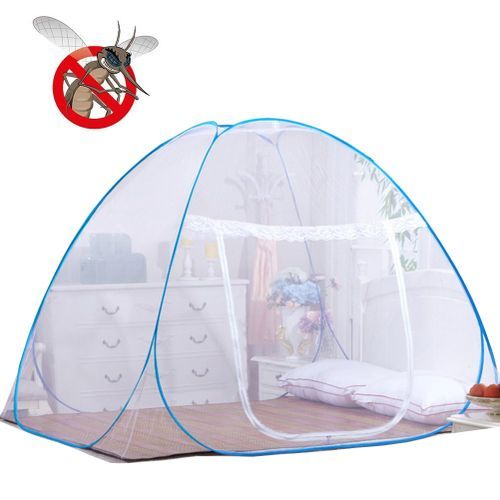 Anti-moustiques Moustiquaire pour lit (2 place),180X200X150 cm Autonome pliable,