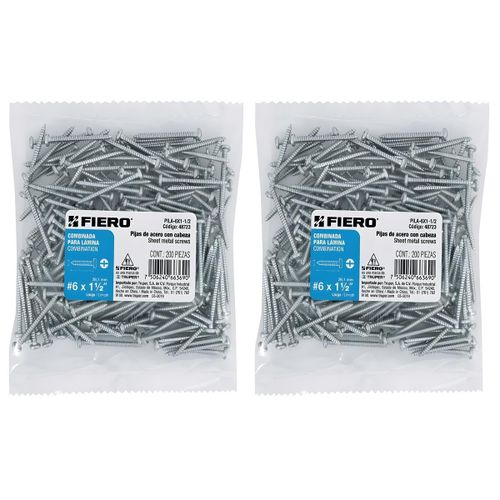 Pointe en tôle - Acier - Fixation pour tôle - 3,3 x 38,1 mm