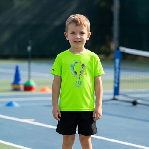 T-shirt Sport TenAlpha Kids Smash Dry-speed Vert Lime