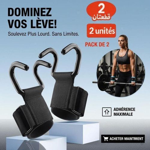 Gants de Musculation avec Crochets Renforcés – Prise Antidérapante pour Deadlift, Traction et Powerlifting – Paire Professionnelle Confort & Maintien du Poignet