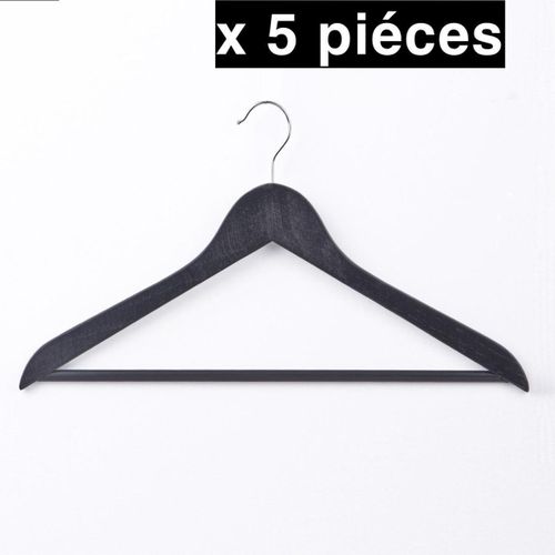 5 Cintres en plastique (Noir.)