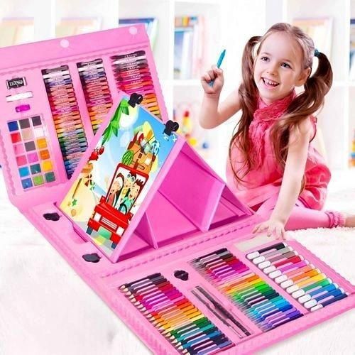 Coffret d'art et kit de dessin MSGH Super Mega avec crayons, pastels à l'huile et crayons de couleur, cadeau de luxe, 208 pièces (Super Mega Art Set )