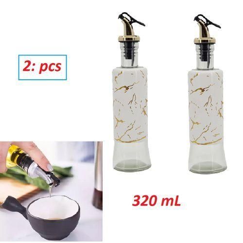 Offre 2 Bouteilles Distributeur dHuile en Verre Capacité 320 ml