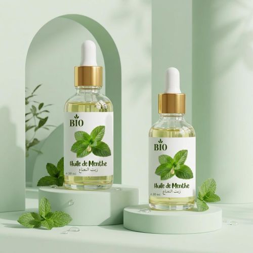 Duo Huile de menthe 50 ml + Huile de menthe 30 ml routine beauté naturelle