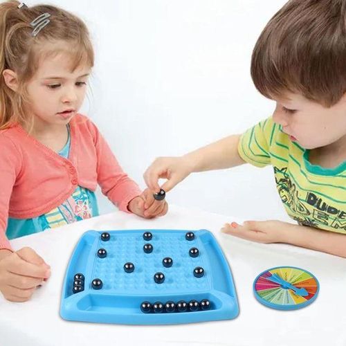 Jeu de Plateau en Pierre Magnétique Jouet Éducatif pour Enfant, Table Multijoueur Jeu Magnétique