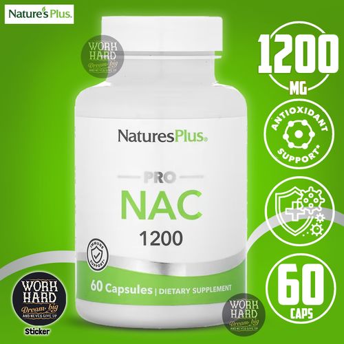 Pro NAC 1200 mg,Renforce le système immunitaire 60 capsules Sticker