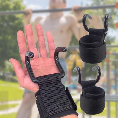 Crochet d'haltérophilie - Rembourrage antidérapant - Powerlifting - Poignet - Pull Up - Gym - Entraînement de fitness - Poignet