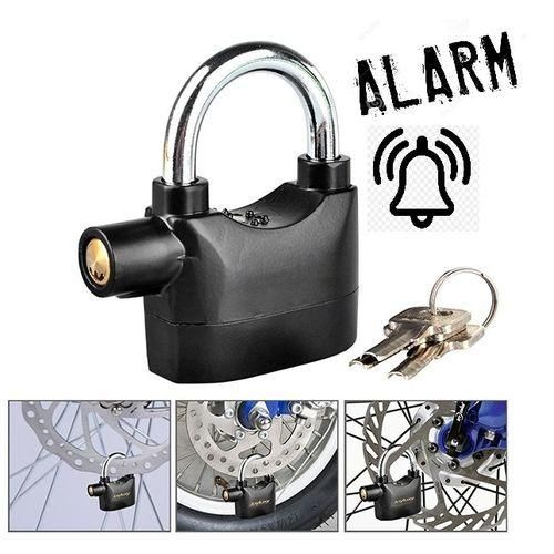 Serrure Cadenas Alarmée Anti-vol pour Protection de Moto et Véhicule