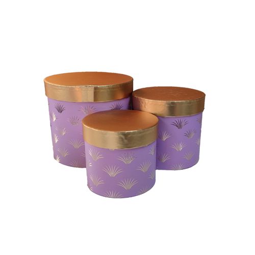3 Boîtes D’ emballages pour Cadeau Mauve