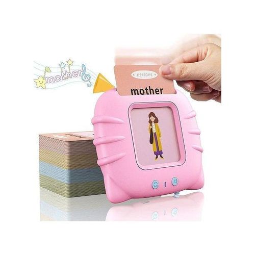 alivre audio électronique éducatif, machine à cartes flash, forme de chat, langue anglais