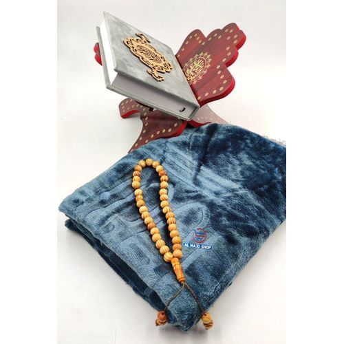 Tapis Pak Ramadan + Saint Coran + Porte Coran + Chapelet.
