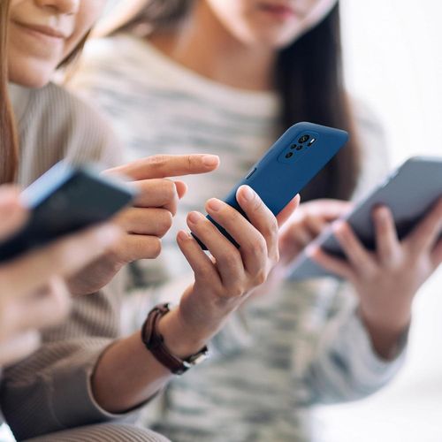 Couqe silicone blue pour Xiaomi poco m5s