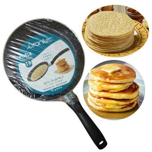 Poêle Cuisine en Granite 18 cm – Crêpière Antiadhésive Durable