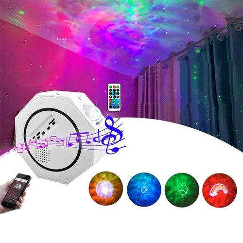 Projecteur laser vert avec haut-parleur pour enfants, veilleuse étoilée à LED, lune itude, arc-en-ciel, décoration de chambre, Noël, galAct
